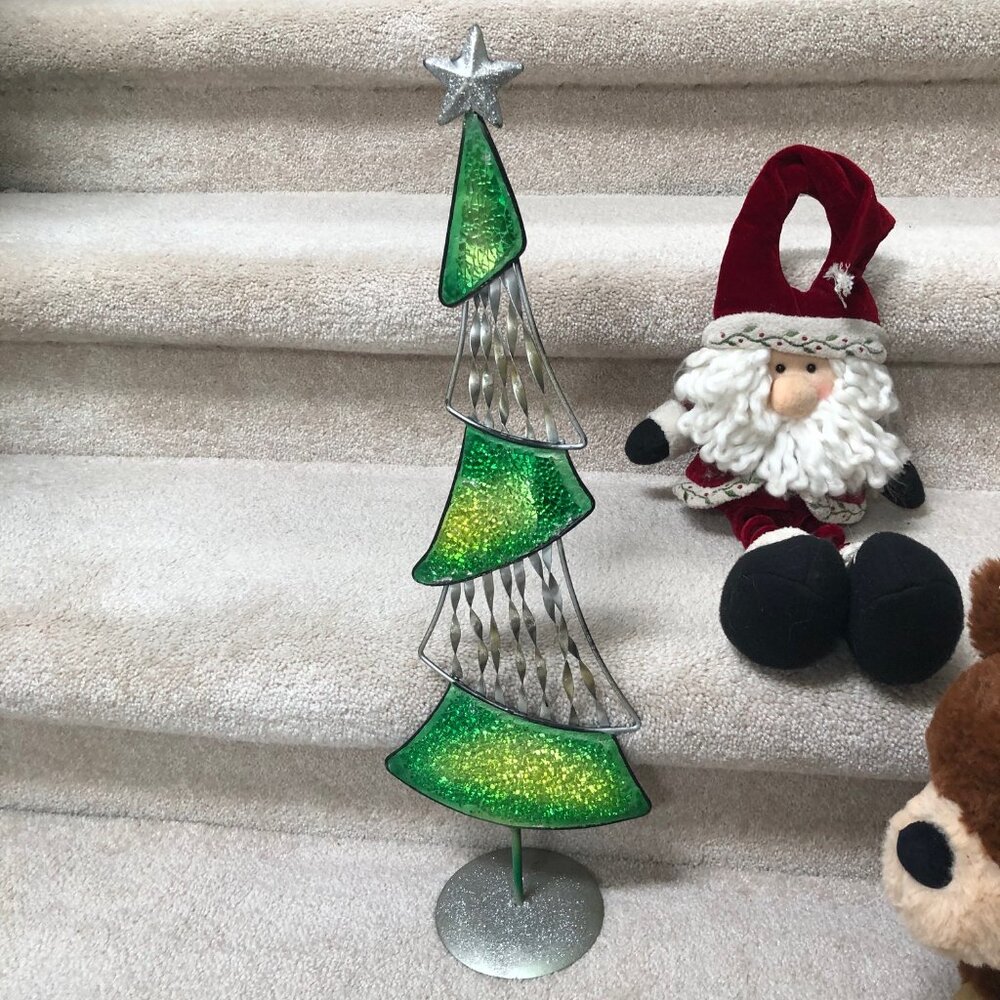 Grinch Tree , Shelf Sitter Santa , and  Plush REINDEER YOU GET all for price